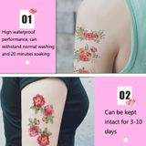 50 stks Literaire Kleine Verse Bloem Tattoo Sticker Rose Waterdicht Duurzame Arm Sticker (Q-025)