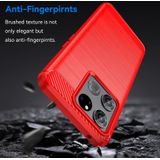 For OnePlus Ace Racing Brushed Texture Carbon Fiber TPU Phone Case(Red)