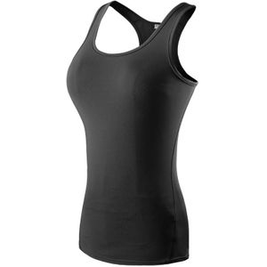 Tight Training Yoga Running Fitness Quick Dry Sports Vest (Kleur: Zwart formaat: XL)