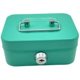 Draagbare metalen veilige kassa spaarpot geldorganizer met sleutel (klein groen)