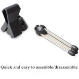 Microfoon stand verstelbare microfoon stand opvouwbare Mic klem clip houder staan metalen statief (zwart)