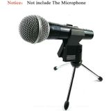 Microfoon stand verstelbare microfoon stand opvouwbare Mic klem clip houder staan metalen statief (zwart)