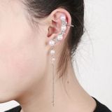 Vrouwen Fashion kwast linkeroor legering Clip oorbellen sneeuw oor Bone Clip(silver)
