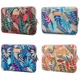 Lisen 7.0 inch Sleeve Case Colorful Leaves Zipper Briefcase Carrying Bag(White)