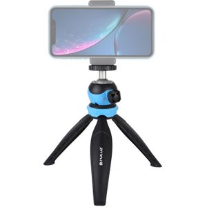PULUZ 20cm Pocket Plastic Statief mount met 360 graden Bal Hoofd voor smartphones  GoPro  DSLR Camera's (Blauw)