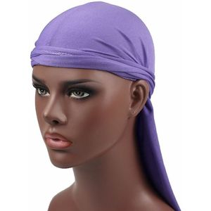 Mannelijke straat basketbal hoofddoek hip hop elastische lange staart hoed (paars)