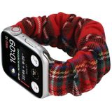 Geruite haarband riem voor Apple Watch Series 6 & se & 5 & 4 44mm / 3 & 2 & 1 42mm (Rood)