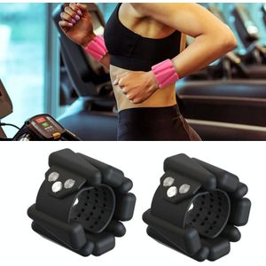 1 paar Yoga Fitness afneembare gewicht-dragende armbanden sport gewicht-dragende siliconen polsbandjes  specificatie: 1800g (zwart)