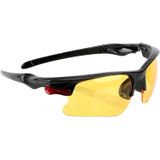 FORAUTO Night-Vision bril beschermende versnellingen zonnebril rijden glazen Anti Glare Night Vision drivers Goggles (zwart)