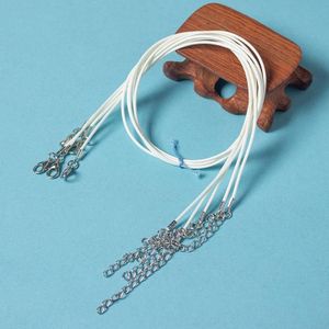 100 PCS Crystal Pendant Necklace Rope Jewelry Lanyard(White)