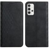 For Samsung Galaxy A32 4G Diamond Pattern Splicing Skin Feel Magnetic Horizontal Flip Leather Case with Card Slots & Holder & Wallet(Black)