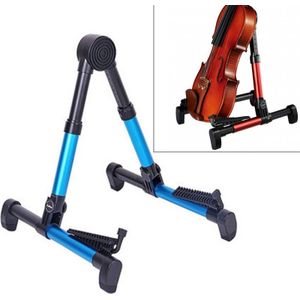 Eenvoudige opvouwbare verticale gitaar viool Ukulele beugel muziekinstrument Stand(Blue)