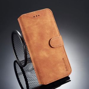 Dg. MING retro olie kant horizontale flip case voor iPhone 8 plus & 7 Plus  met houder & kaartsleuven & portemonnee (bruin)