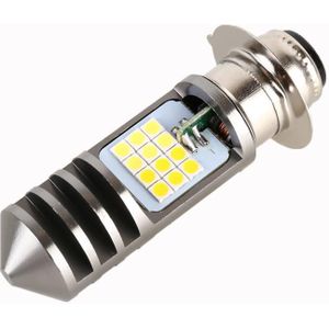 PX15D DC12V / 7.4W Motorfiets LED Koplamp met 24LEDs SMD-3030 Lamp Kralen (Geel + Wit)