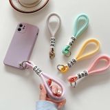 5 PCS Mobiele Telefoon Case Lanyard Gevlochten Mesh Touw Tas Hanger Decoratie (Roze)