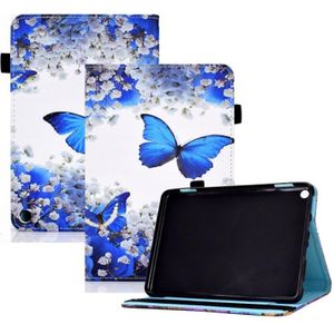 Voor Amazon Fire Max 11 2023 Gekleurde Tekening Smart Leather Tablet Case(Bloemen Vlinders)