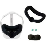 JD-391215 Geschikt voor Oculus Quest2 Generation VR Eye Mask Silicone Cover + Lens Cover Set (Black)