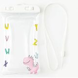 Waterdichte tas voor mobiele telefoon Touchscreen Zwem- en duikkoffer (schattige dinosaurus)
