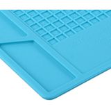 Onderhoud Platform hoge temperatuur hittebestendig reparatie isolatie Pad siliconen matten met schroeven de positie  grootte: 35cm x 25cm(Blue)