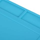 Onderhoud Platform hoge temperatuur hittebestendig reparatie isolatie Pad siliconen matten met schroeven de positie  grootte: 35cm x 25cm(Blue)
