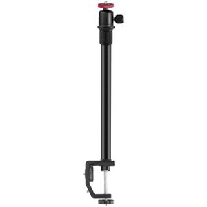 PULUZ C Clamp Mount Light Stand Extension Central Shaft Rod Monopod Holder Kits met kogelkop  staaflengte: 33-60cm (zwart)