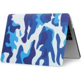 Camouflage Patroon Laptop Water Decals PC-beschermhoes voor MacBook Retina 12 inch A1534 (blauwe camouflage)