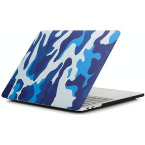 Camouflage Patroon Laptop Water Decals PC-beschermhoes voor MacBook Retina 12 inch A1534 (blauwe camouflage)