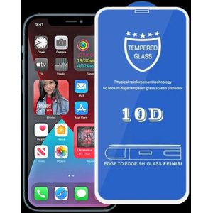 9H 10D volledig scherm gehard glas screen protector voor iPhone 12 Pro Max (wit)