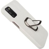 Voor Samsung Galaxy A02s US Versie Ring Houder Litchi Textuur Lederen Telefoon Case (Wit)
