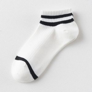 20 Pairs College Wind gestreepte boot sokken vrouwen casual leuke sokken (wit)