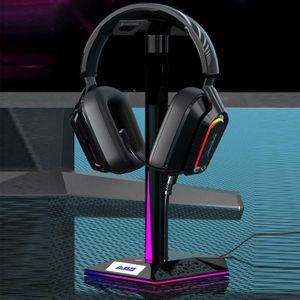 Ajazz EB01 Desktop Vertical RGB Lighting Headset Stand(Black)