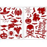 10 PC's Halloween decoraties PVC Creative bloed-gedrukte muur Stickers Raamstickers  grootte: 25 * 30cm  willekeurige stijl-levering