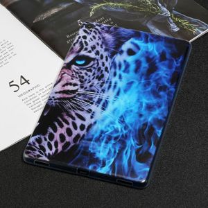 Voor Samsung Galaxy Tab 10.1 2019 Painted TPU Tablet Case (Blue Leopard)