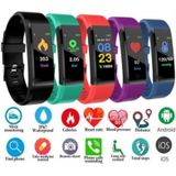 ID115 0 96 inch OLED-scherm Smart Watch armband stappenteller sport fitness tracker armband (rood)