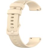 Voor Polar Ignite 20mm Small Plaid Texture Siliconen polsband watchband (Beige)