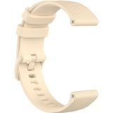 Voor Polar Ignite 20mm Small Plaid Texture Siliconen polsband watchband (Beige)