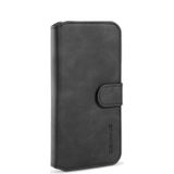 Dg. MING retro olie kant horizontale flip case met houder & kaartsleuven & portemonnee voor iPhone 11 Pro Max (zwart)