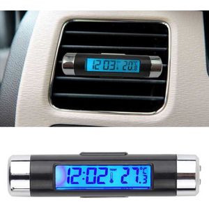 2 in 1 auto auto thermometer klok kalender LCD-scherm
