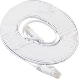 5m CAT6 ultra-dunne platte Ethernet LAN netwerkkabel  Patch leiden RJ45(White)