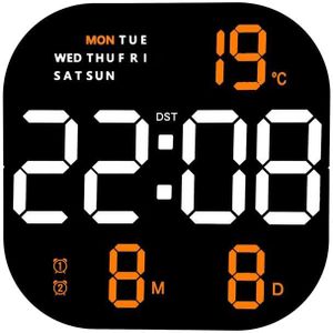 6633 LED-scherm Digitale display Timing Desktop Wekker Woonkamer Hangende klok (oranje licht)