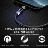 FLOVEME 1m 2A Output 360 Degrees Casual USB naar USB-C / Type-C Magnetic Charging Cable  Ingebouwde Blauwe LED Indicator  voor Samsung Galaxy S8 & S8 + / LG G6 / Huawei P10 & P10 Plus / Oneplus 5 en andere Smartphones (Blauw)