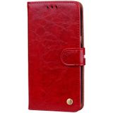 Voor Sumsung Galaxy A5 (2017) zakelijke stijl olie Wax textuur horizontale Flip lederen draagtas met houder & kaartsleuven & portemonnee (rood)