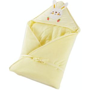 85x85 200g Baby Cotton Soft Swaddling Quilt Dikte Optioneel (Geel)