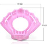 Shell vorm opblaasbare zwemmen ring levensreddende ring oksel ring  maat: M  80x90cm (roze)