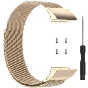 Voor Garmin Forerunner 35 / 30 Milanese vervanging polsband horlogeband (Champagne Gold)