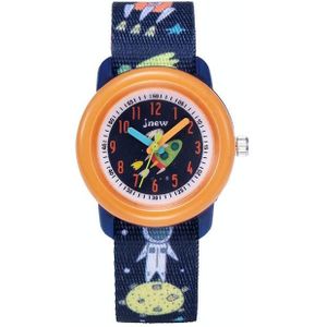 Jnew a369-86408 kinderen cartoon kosmische sterrenhemel waterdichte tijd cognitief lint quartz horloge
