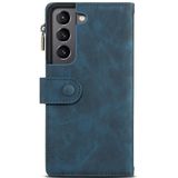 Voor Samsung Galaxy S21 + 5G Retro Frosted Horizontal Flip Lederen Case met Houder & Card Slot & Portemonnee & Rits Pocket & Lanyard