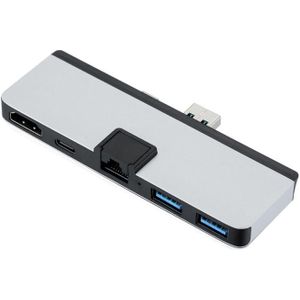 Cabledeconn T0409 Multifunctioneel USB 3.0 HUB Docking Station Cable Interface Converter voor Microsoft Surface Pro 7(met netwerkpoort)