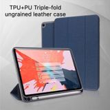 Mutural exquise serie doek textuur magneet horizontale Flip TPU + PU lederen case voor iPad Mini 5/Mini 4  met 3-voudige houder & pen slot (zwart)