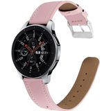 Voor Samsung Galaxy Watch Active / Active 2 40mm / Active 2 44mm Round Tail Genuine Leather Replacement Strap Watchband (Roze)